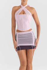Mistress Rocks Mallow Layered Mini Skirt - SALE