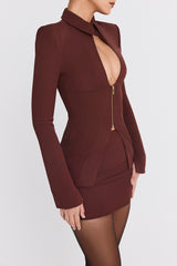 Mistress Rocks Chocolate Mini Skirt - SALE