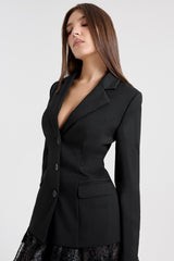 Aviva Black Tailored Hourglass Jacket