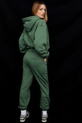 Sky Moss Fleece Back Jogging Trousers