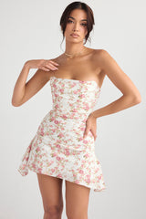 Jasmine Rose Print Draped Corset Dress