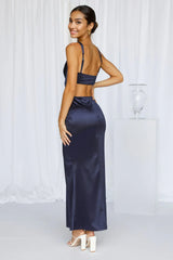 Sunset Views Midi Dress Dark Blue