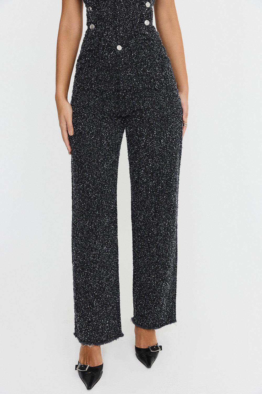 Mistress Rocks Distressed Black Denim Baggy Jeans - SALE