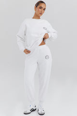 Coast White Fleece Back Jogging Trousers