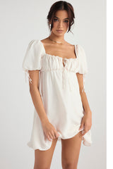 Princess Ivory Georgette Mini Dress - SALE
