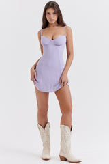 Christiana  Lavender Mini Dress