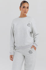 Haze Light Grey Marl Crew Neck Sweatshirt