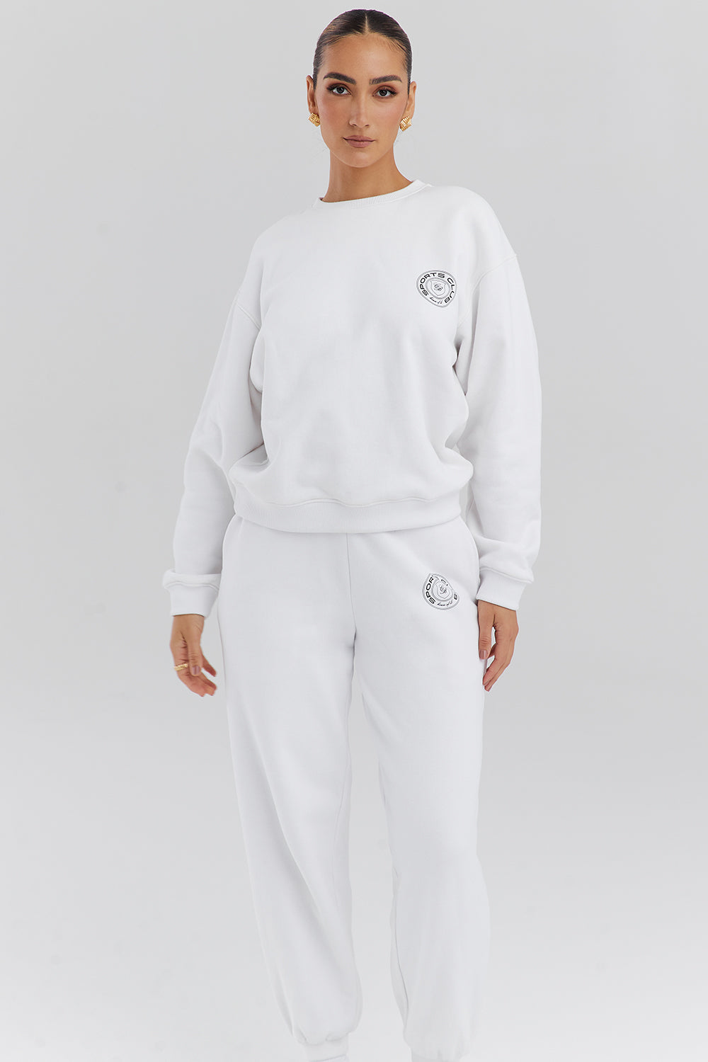 Haze White Crew Neck Sweatshirt