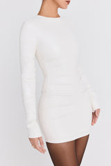 Mistress Rocks Ivory Vegan Leather Mini Dress - SALE