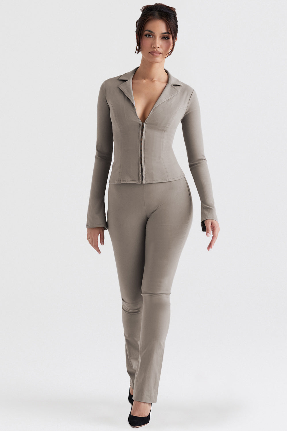 Laurel Smoke High Waisted Trousers