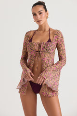 Provence Olive Floral Cover Up