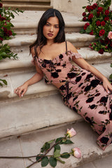 Graciela Dusty Pink Devore Top