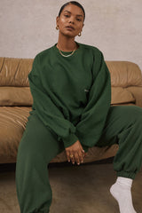 Sky Green Fleece Back Jogging Trousers