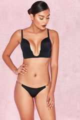 Deep V Bra for Low Cut Dresses - Black