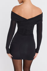 Mistress Rocks Black Layered Glitter Mini Dress - SALE