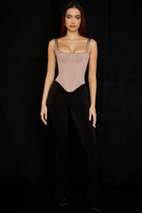 Rafa Stone Satin Longline Corset