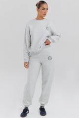 Haze Light Grey Marl Crew Neck Sweatshirt