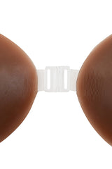 Silicon Front-Fastening Invisible Bra - Nutmeg