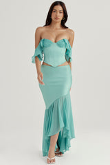 Lila Jade Ruffle Maxi Skirt