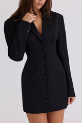 Georgia Black Hourglass Blazer Dress