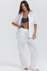 Reno White Relaxed Fit Trousers