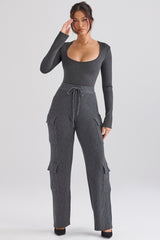 Tea Charcoal Knitted Utility Trousers - SALE