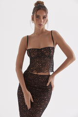 Jacinta Black Lace Cami Top