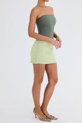 Mistress Rocks Pear Satin Mini Skirt - SALE