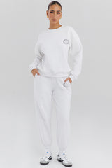 Coast White Fleece Back Jogging Trousers