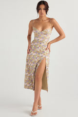 Charlotte Peony Print  Midi Sundress