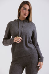 Jionni Charcoal Cashmere Blend Hoodie - SALE