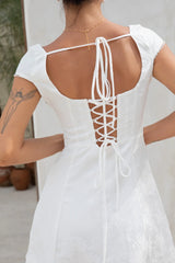 Bon Voyage Mini Dress Cream