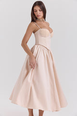 Perfect Peach Satin Corset and Skirt - SALE