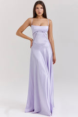 Anabella Orchid Lace Up Maxi Dress