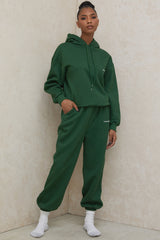 Sky Green Fleece Back Jogging Trousers