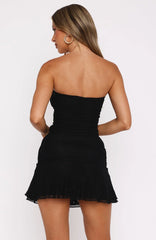 Taking Advantage Strapless Mini Dress Black
