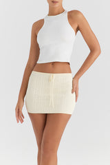 Mistress Rocks Lemon Dainty Knit Mini Skirt - SALE