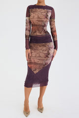 Mistress Rocks Vintage Floral Print Midi Skirt - SALE