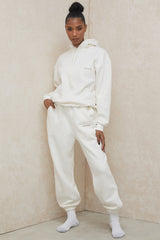 Sky Off White Fleece Back Jogging Trousers