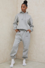 Sky Grey Fleece Back Jogging Trousers