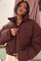 Hero Chocolate Oversized C Shape Puffer Jacket