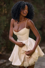 Minimoiselle Vintage Cream Tulle Mini Dress