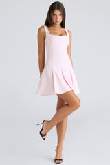 Amelie Ballerina Pink Stretch Crepe Mini Dress