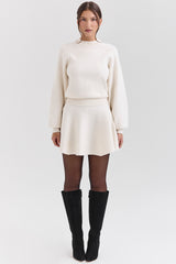 Cressida Cream Wool Cashmere Heavy Knit Sweater