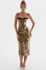 Cassia Floral Print Midi Dress