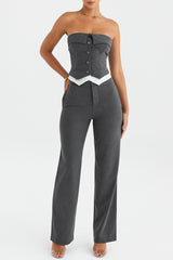Mistress Rocks Slate Tailored Trousers - SALE