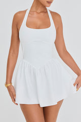 Mistress Rocks White Halter Mini Dress - SALE