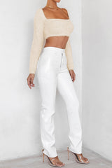 Mistress Rocks Off White Vinyl Trousers - SALE
