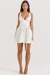 Shiema Ivory Floaty Mini Dress