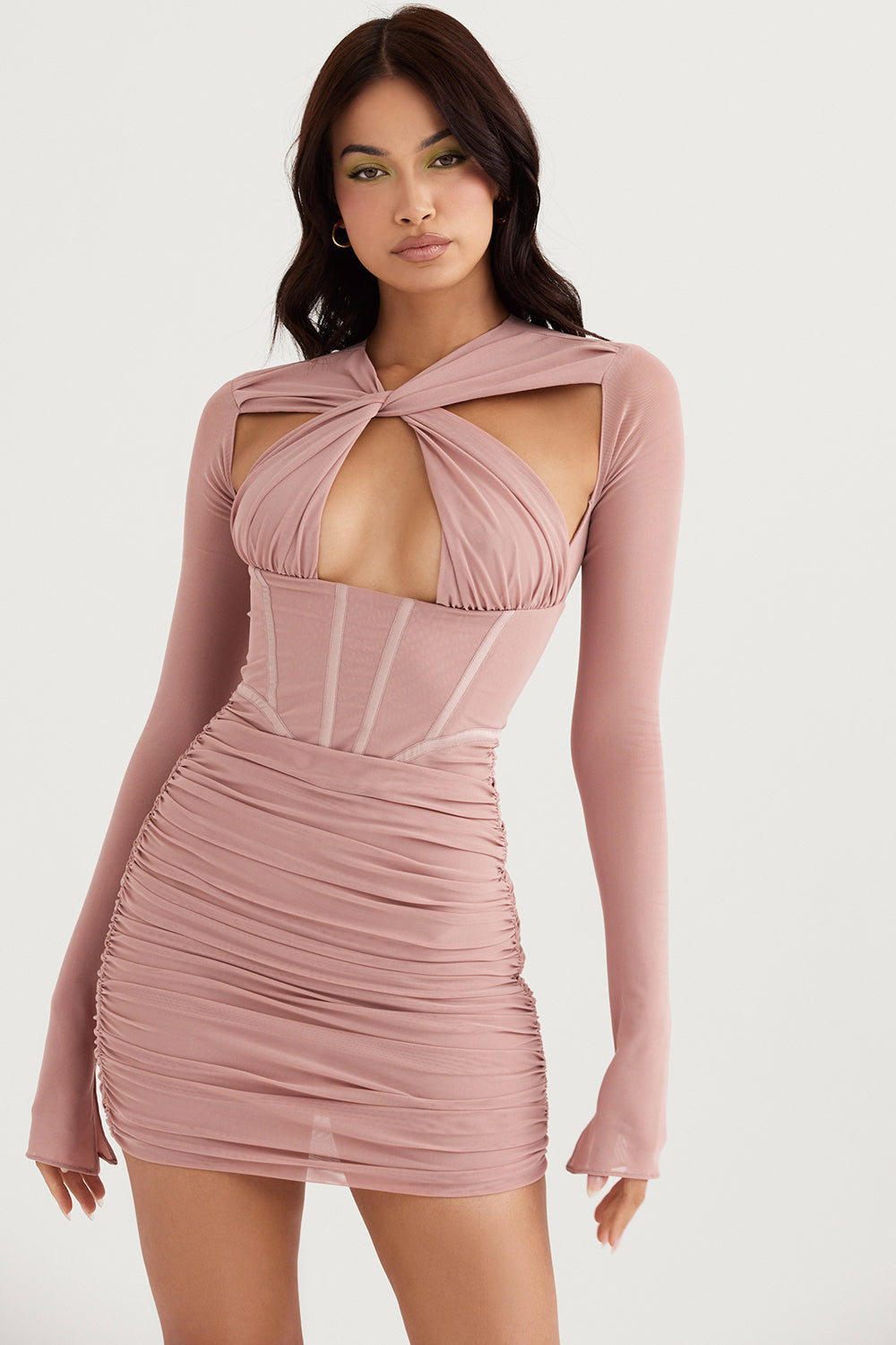 Adanna Blush Corset Mini Dress